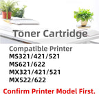 56F000G High Yield Black Toner Cartridge Compatible with Lexmark 56F1000 56F2000 56F3000 56F4000 56F5000 56F6000 for MS321 MS421 MS521 MS621 MS622 MX321 MX421 MX521 MX522 MX622 Printer (56F000G-1Pack)