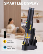 Fanttik Slim V10 Lite Cordless Handheld Vacuum, 0.98lb Lightweight with All-in-One Base Design, Smart LED Display, Portable Mini Vacuum Cleaner for Kitchen Table, Home, Car