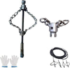 Flex‑Shaft Sewer Descaling Chain, Multi-Purpose PVC Pipe Maintenance Tool, Flex-Shaft Sewer Descaling Tool, Drain Clog Remover, Pipeline Unclogging Tool, for 16mm Spring, Without Spring