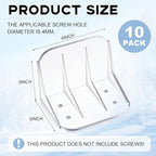 Taiyin 10 Pack Large Snow Guards for Metal Roofs 4 x 3 x 3 Inch Jumbo Ice Guard Snow Stops for Prevent Sliding, Without Screws or Adhesive (Clear)