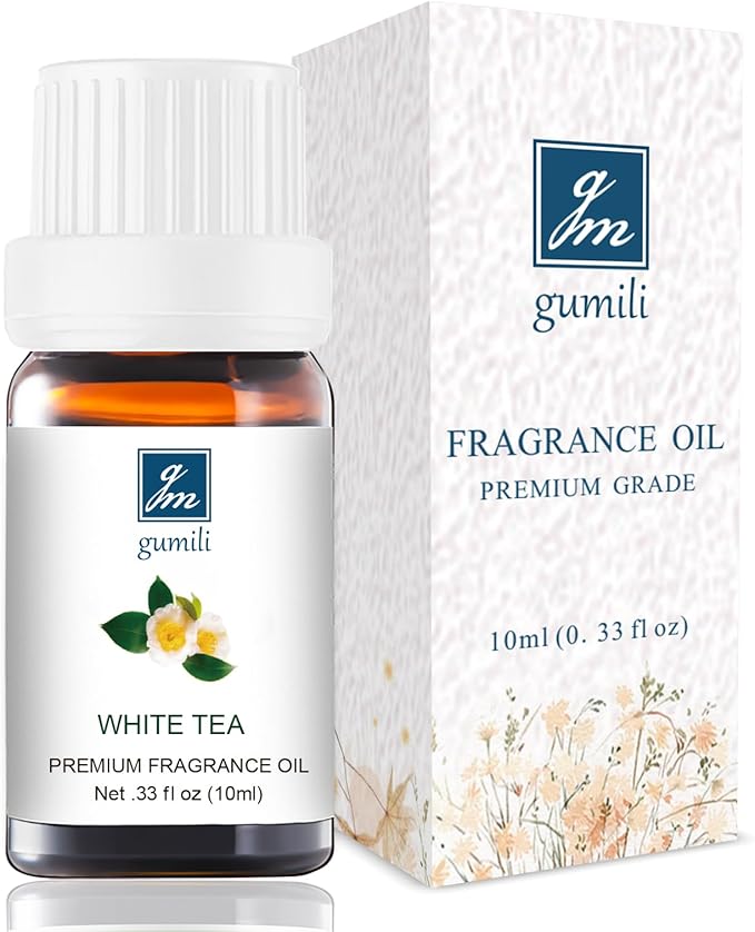 White Tea Fragrance Oil - Pure Natural Fragrance for Aromatherapy, Perfume Making, Candles, Soap, Room Spray, Diffuser Blends - Organic, 10mL Undiluted