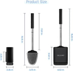 Sellemer Toilet Brush and Holder Set - Flexible Toilet Bowl Brush Head with Silicone Bristles, Compact Size for Storage and Organization, Ventilation Slots Base (1 Pack, Black)