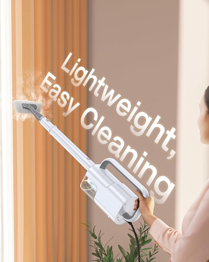 LABIGO 10-in-1 Steam Mop with Detachable Handheld Steamer, 350ml Tank, 10s Heat-Up, 248°F Steam Cleaner, 2-Level Control and Swivel Head for Floors, Carpets, Tiles - Lightweight and Multi-Surface