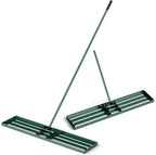 Goplus Lawn Leveling Rake, 46" x 10" Heavy Duty Level Lawn Tool w/ Ergonomic Handle for Soil, Effort-Saving Landscape Rake for Garden, Backyard, Golf Course, Farm, Pasture