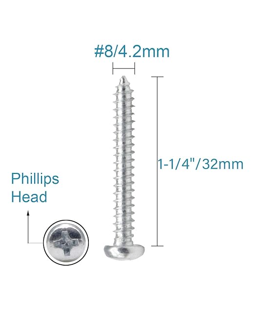 50pcs Plastic Self-Drilling Drywall Anchors, #8 Wall Anchors and Screws Kit, 25Pcs Self-Tapping Anchors & 25Pcs #8 x 1-1/4'' Pan Head Screws, Holds 50LBs, for Hanging and Mounting | by IMSCREWS