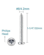 50pcs Plastic Self-Drilling Drywall Anchors, #8 Wall Anchors and Screws Kit, 25Pcs Self-Tapping Anchors & 25Pcs #8 x 1-1/4'' Pan Head Screws, Holds 50LBs, for Hanging and Mounting | by IMSCREWS