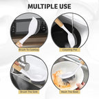 Bamboo Dish Brush with Handle – Wooden Scrub Brush for Cast Iron, Sink, Pots & Dishes – Kitchen Dish Washing Brush with Nylon Bristles – Durable Dish Scrubber for Cleaning