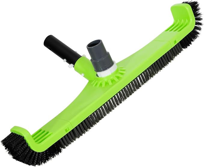Sepetrel 20" Pool Vacuum Brush Head for Cleaning Pool Walls,Heavy Duty Inground/Above Ground Swimming Pool Scrub Brushes with Curved Ends