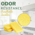 Peachy Clean Kitchen Dish Sponge & Scrubbers, Fresh Lemon Scent, Non-Scratch, Odor-Resistant, Durable Silicone Dish Sponges for Kitchen.