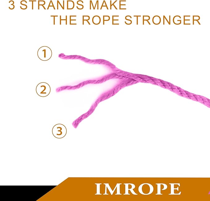 4mm x 500 Feet Pink Jute Rope, Twine for Gardening Tomato Climbing Plant Tie Floristry Crafts Gift Wrapping Packing Decor