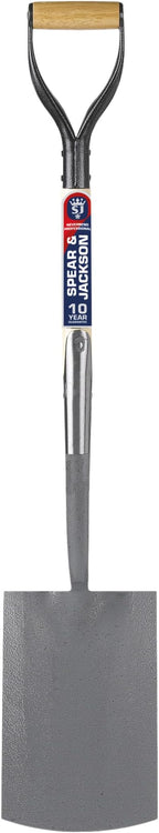 Spear & Jackson Neverbend Professional Digging Spade – Heavy-Duty Forged Carbon Steel Garden Spade for Tough Soil and Precision Digging