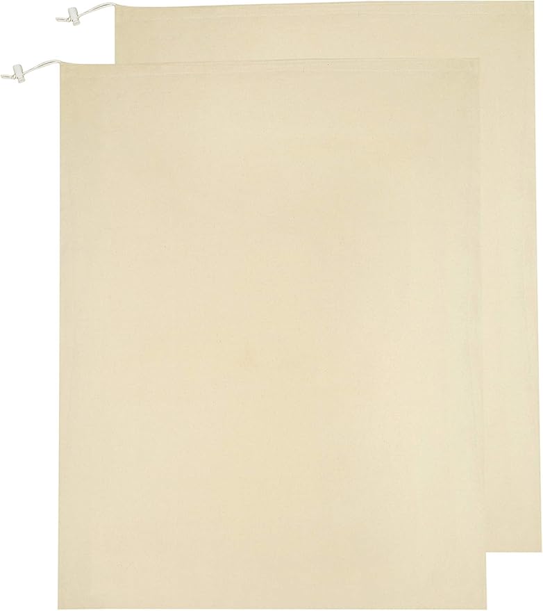 Urban Villa Laundry Bags 2 Pack Canvas Dirty Clothes Travel Laundry Bag|Machine Washable|Reusable College Hostel Liner Bag for Garments with Drawstring Closure - Size 28 x 36 Inches