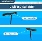 Minismus Shower Squeegee with Magnetic Hook - Silicone Window Wiper with Adhesive Wall Mounted Hanger - Shower Squeegee for Glass Doors - Rubber Squeegee - Shower Glass Cleaner (8.25 inches, Black)