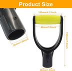 Shovel D Grip Handle, 32mm Inner Diameter Plastic Spade Handle for Digging Raking Tools(Yellow)