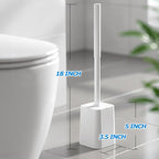 3Pack Toilet Bowl Brush and Holder Set - Toilet Scrubber Brush,Cleaning Brush,Bathroom Decor,Household Essentials,Cleaning Supplies,Home Essentials,White