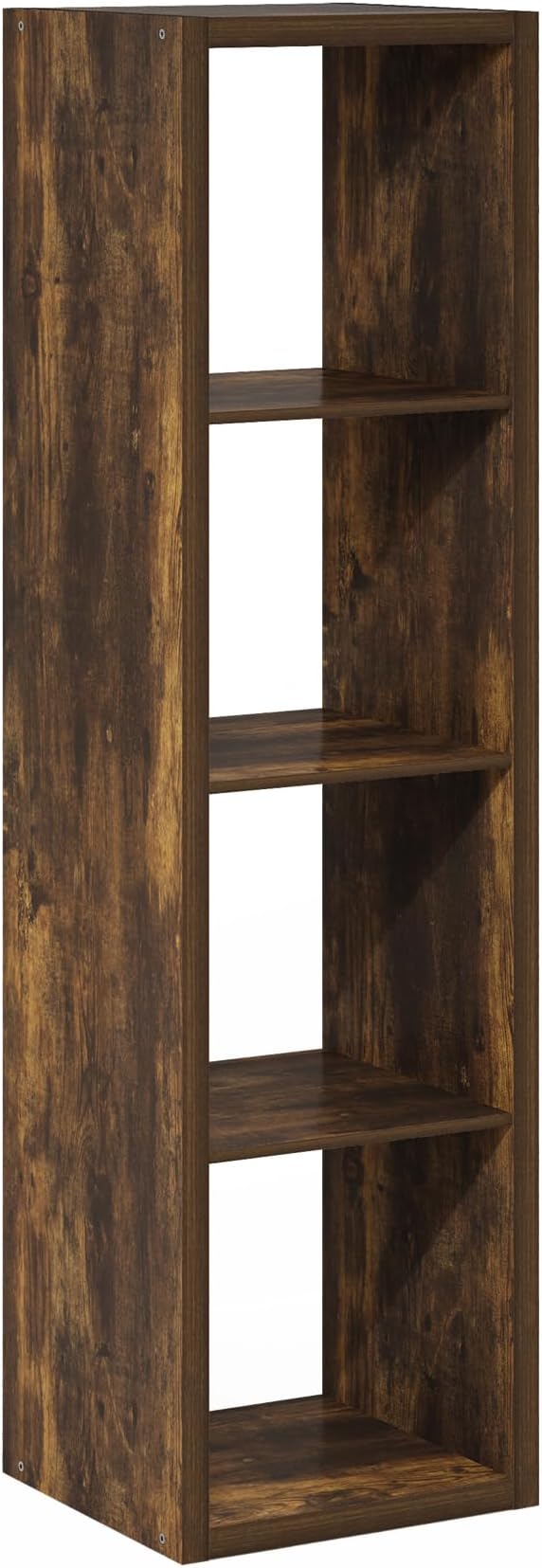 Furinno Cubicle Open Back Decorative Verticle Cube Storage Organizer, 4-Cube, Amber Pine