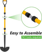 COSITA Edger Lawn Tool, 41-inch Manual Lawn Edger for Grass, Half Moon Hand Edger Tool with D-Grip, Metal Saw Tooth Garden Edger with Long Handle for Sidewalk, Yard