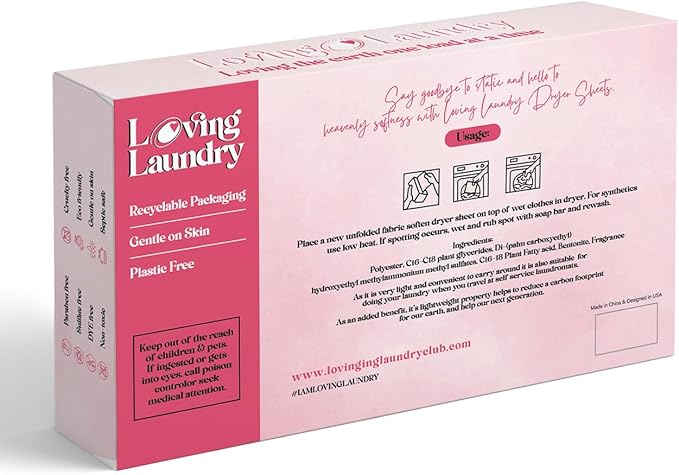 Non-Toxic Dryer Sheets Eco Friendly, Paraben Free, Plant Based | Softens & Removes Static, Healthy dryer sheets - 40 Sheets (VELVET ROSES)
