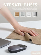 Fantasticlean Tear-Away Dish Cloth- 80 Sheets, 4 Rolls - 10'' by 10'', Reusable Washable Kitchen Towels, Super Absorbent Microfiber Cleaning Cloths (Pink,Grayish,Beige,Tan)