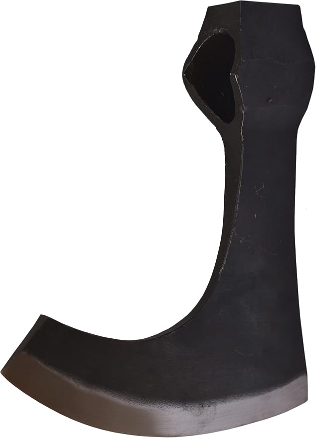 Viking Bearded Axe - Hand Forged Viking Axe Head Custom Forged high Carbon Steel hatchets Multi Purpose Adult Size Axe Head, Black, 19 cm