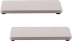 2 Pcs Water Absorbing Stone Trays, Kitchen/Bathroom Sink Soap Dish, Diatomite Tray Used for Hand Soap & Cosmetic Bottles in The Modern Home, 3.5" W x 7.1" L, White