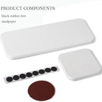 2 PCS Water Absorbing Stone Tray for Sink, Diatomite Bathroom Tray Quick Dry Dish Soap Holder Kitchen Sink Organizer for Modern Home Decor - White