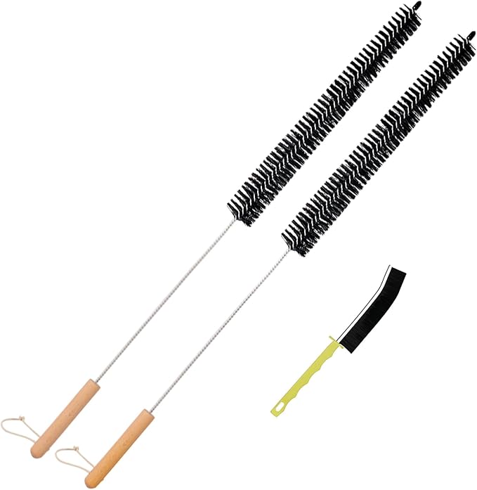Dryer Lint Brush Vent Cleaner 30 inch Refrigerator Coil Cleaning Brushes Clothes Trap Duct Remover, Crevice Cleaning Brush, Washing Machine Cleaning Tools for Household (2 Pack)