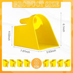 8 Pcs Feed Scoop 2 Qt Plastic Enclosed Heavy Duty Stackable Feed Scoop for Horse Chicken Livestock Animal Ranchers Homesteaders Farmers