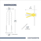 Ribbed Wall Anchors #4-#6 7/8-Inch with Screws 100-Pack, Yellow, Plastic Anchor for Drywall/Concrete, Pan Head Phillips Screw Included