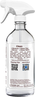 Glass Cleaner 16 oz - All Purpose Cleaning Spray for Glass Doors & Windows, Mirrors & Chrome Surfaces - Glasses Spray Helps Remove Smudges, Fingerprints, Rain Spots & Oil - Glass Cleaners