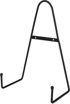 Milltown Merchants™ Metal Display Stand - Free Standing or Wall Mounted Decorative Plate Holder - Versatile Plate Hanger Stand - Black Metal Plate Stand - (4 Pack, X-Large)