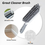 3 Pack Heavy-Duty Scrub Brush Set, Grout Brush, Shower Squeegee, Shower Cleaning Brush with Non-Slip Grip and Stiff Bristles Scrub Brushes for Cleaning Bathroom, Kitchen, Tile, Grout, Tub, Floor, Sink