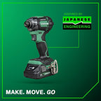 Metabo HPT 18V MultiVolt Cordless Triple Hammer BOLT Impact Driver Set, Power Impact Driver Kit with Case, 2 Lithium-Ion Batteries and Charger, 1/4-Inch Chuck, Compact LightWeight Power Tool, WH18DC