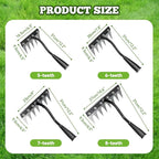 Detachable Gardening Hand Weeder Tool, Manual Weeder Claw Remover, Weed Puller Rake, Detachable Garden Hand Weeder Tool, Effective Uprooting for Lawn Garden Yard Vegetable Backyard Farm (8 Tines)