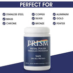 Prism Polish Metal Polish 32 Oz - Achieve a Brilliant Shine on Aluminum, Chrome, Stainless Steel, Brass, Silver, Nickel, Gold, Silver and More. Safe for Boat, Car, Motorcycle, Home and Business.