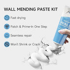 Drywall Repair Kit Wall Patch, 150g Spackle Wall Repair Paste with Scraper, Wall Mending Agent Quick and Easy Solution to Fill The Holes for Home Wall, White Repair Putty Plaster Dent