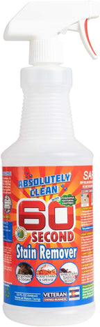 Amazing 60 Second Stain Remover - Commercial Strength - Powerful, Natural Enzymes Remove Food, Grease, Pet Stains & More - Non-Toxic/Eco Friendly - USA Made (32oz Spray Bottle - Save 25%)
