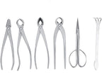Bonsai Tools Set, 6pcs Stainless Steel Bonsai Garden Plant Tree Scissors Trimming Cutting Tool Set with Storage Bag, Garden Plant Tools