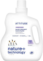 ATTITUDE Liquid Laundry Detergent, EWG Verified, HE Compatible, Plant-Based & Vegan, Natural Laundry Soap, Lavender Scent, 80 Loads, 67.6 Fl Oz
