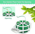 Shintop 328 Feet Garden Plant Twist Tie with Cutter for Gardening, Home, Office (Green)