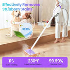 Steam Mop, All-in-One Powerful Handheld Steam Cleaner with 2 Levels Steam Mode, 350ML Tank, 23FT Cord, Quick-Heating Steam Mop Cleaner for Home and Floor Carpet Kitchen Bath Cleaning
