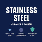 Bioesque Stainless Steel Cleaner & Polish, Heavy Duty, Non-Abrasive, 32 Fl Oz (Pack of 1)