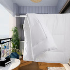 BESTHLS Wall Mounted Clothes Drying Rack for Space Saver Hangers Design for Balcony, Mudroom, Bedroom Foldable Laundry Rack(3-Pole Silver)