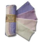 Paperless Towels, 12-12" X 10" Washable Paper Towels, Reusable Paper Towels, 100% Cotton (Lavenders)