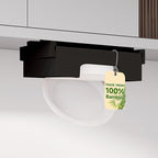 Paper Plate Dispenser Under Cabinet - 10 inch Bamboo Paper Plate Dispenser, Kitchen Counter Vertical Holder Organizer Countertop Caddy Black