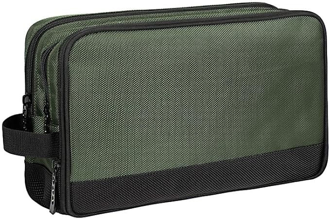 12-Inch Small Heavy Duty Tool Bag, 1680D Green Zippered Organizer with 3 Compartments & Multi-Pockets for Electricians, Mechanics, DIY, Grill & Camping Tools Storage, EDC Gear Utility Pouch