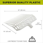 Pro Manure Fork Head Without Handle - Ultra Strong and Stable - Teeth Length: 7 3/4'' - Premium Pitchfork Replacement Head - White (2 Units)