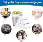 9 Gallon 60pcs Clear Trash Bags Strong Clear Garbage Bags, Bathroom Trash Can Bin Liners, Plastic Bags for Office Home Kitchen, Waste Basket Liner, Fit 30 Liter, 8,9 Gal(9G60-Clear)