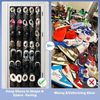 40 Mesh Pocket Over the Door Shoe Organizer,Hanging Shoe Rack for Closet Storage Holder for Dorm Room College Classroom Storag(Grey)
