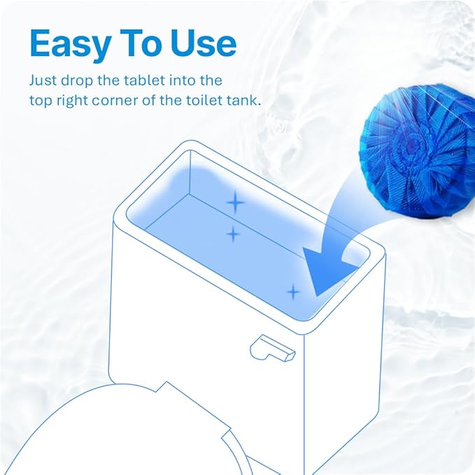 Disposable Toilet Bowl Cleaners(10 Tablets) Odor Eliminator, Fresh Scent, Multipurpose Residential and commercial Toilet Cleaners 2-3 week Lasting Toilet Bowl Cleaner